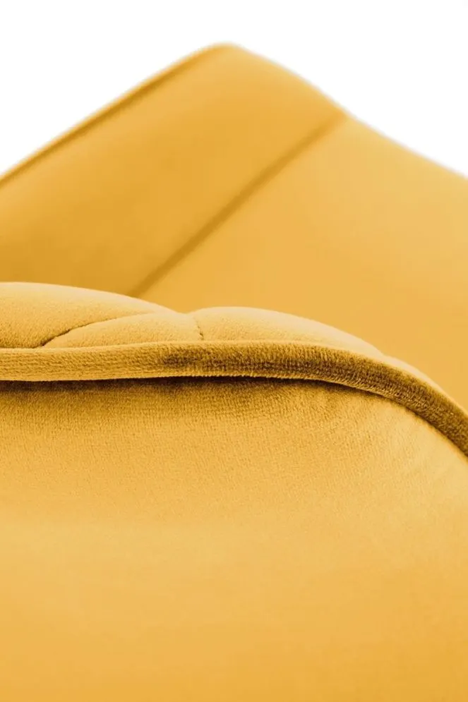 Krzesło tapicerowane K520 VELVET musztardowe obracane welurowe I sklep meblowy MIRAT. styl GLAMOUR, LOFT