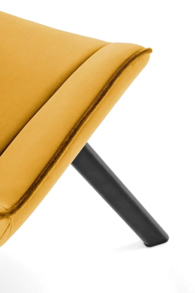 Krzesło tapicerowane K520 VELVET musztardowe obracane welurowe I sklep meblowy MIRAT. styl GLAMOUR, LOFT