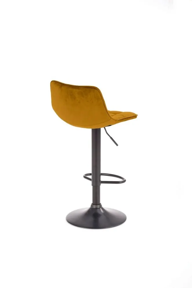 Hoker H-95 musztardowy z regulacją wysokości I sklep meblowy MIRAT. styl GLAMOUR