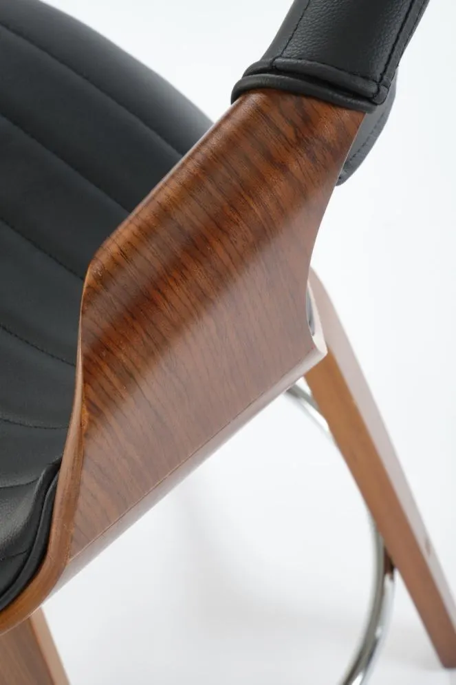 Hoker H-123 orzech/czarny ze sklejki I sklep meblowy MIRAT.