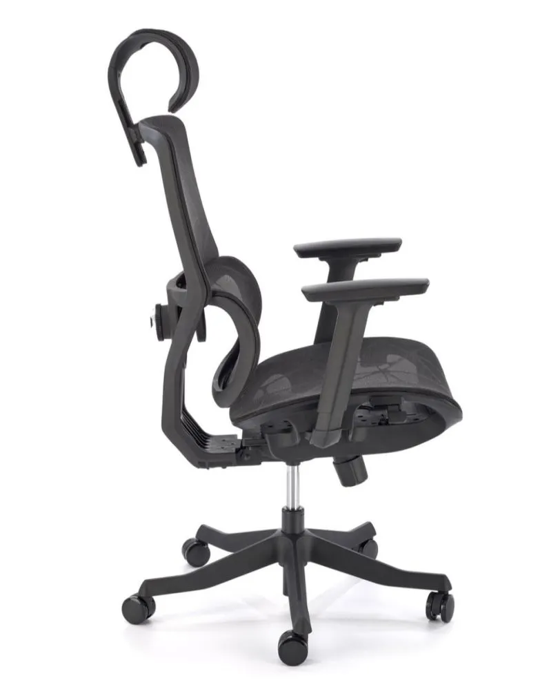 Fotel biurowy OSVALDO czarny z regulowanym zagłówkiem I sklep meblowy MIRAT.