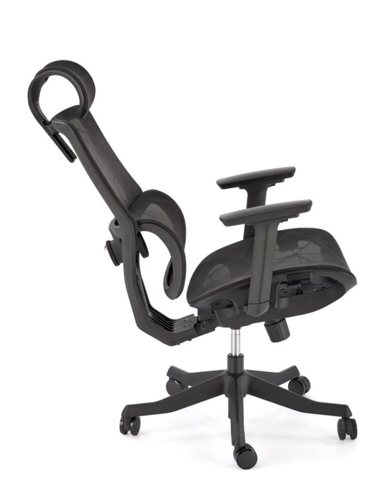 Fotel biurowy OSVALDO czarny z regulowanym zagłówkiem I sklep meblowy MIRAT.