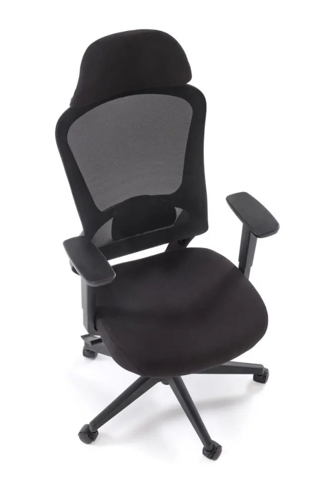 Fotel biurowy SONAR czarny z regulowanymi podłokietnikami I sklep meblowy MIRAT.