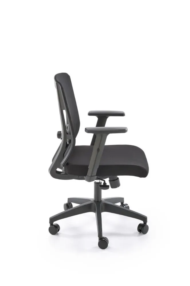 Fotel biurowy PAREDES czarny z regulowanymi podłokietnikami I sklep meblowy MIRAT.