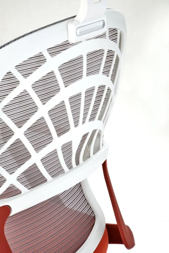 Fotel biurowy VESUVIO cynamonowy/biały z zagłówkiem I sklep meblowy MIRAT.