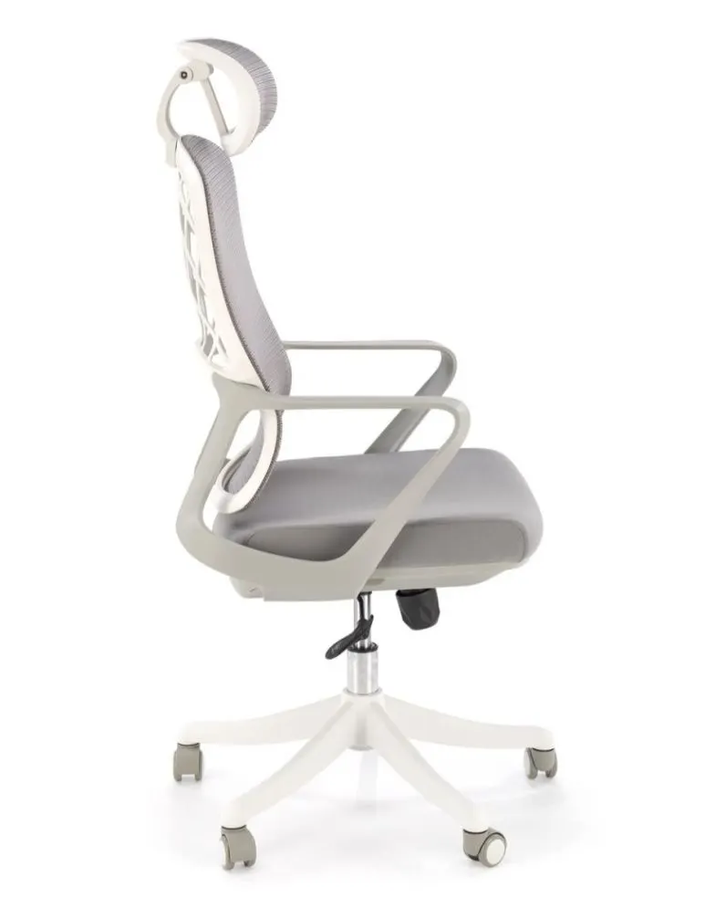 Fotel biurowy VESUVIO 2 szary/biały młodzieżowy I sklep meblowy MIRAT.