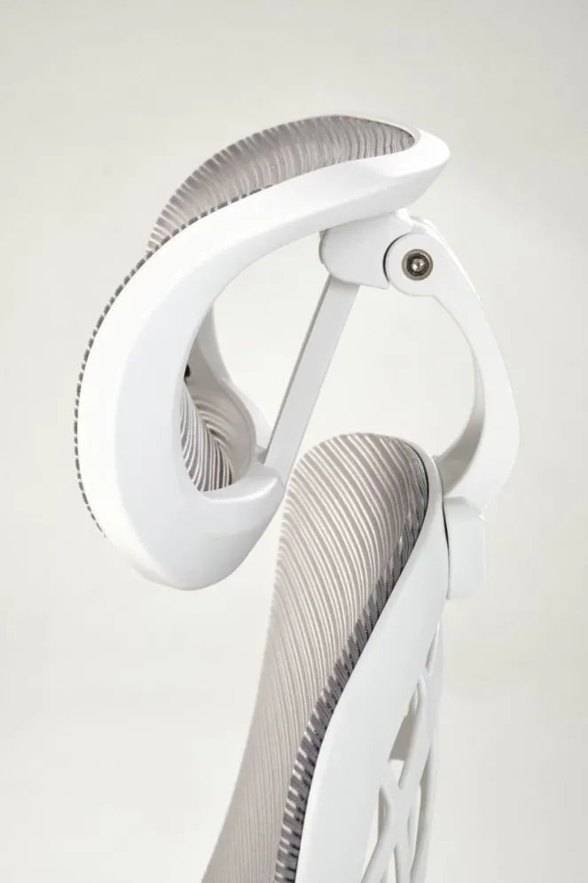 Fotel biurowy VESUVIO cynamonowy/biały z zagłówkiem I sklep meblowy MIRAT.