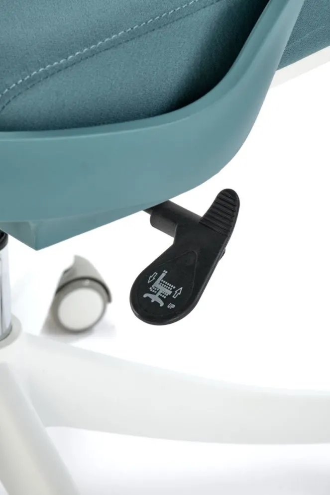 Fotel biurowy VESUVIO 2 turkusowy/biały z regulowanym zagłówkiem I sklep meblowy MIRAT.