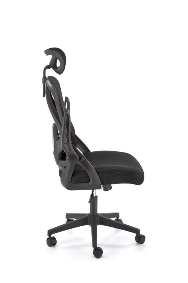 Fotel biurowy NEGRO czarny z regulowanym zagłówkiem I sklep meblowy MIRAT.