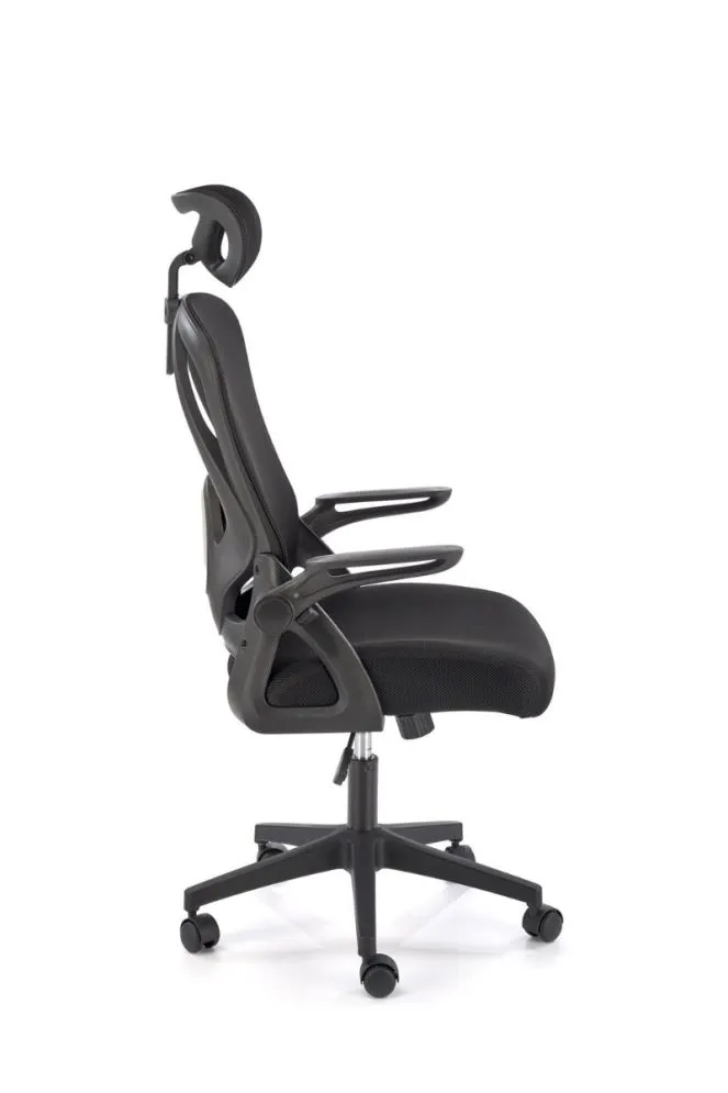 Fotel biurowy NEGRO czarny z regulowanym zagłówkiem I sklep meblowy MIRAT.