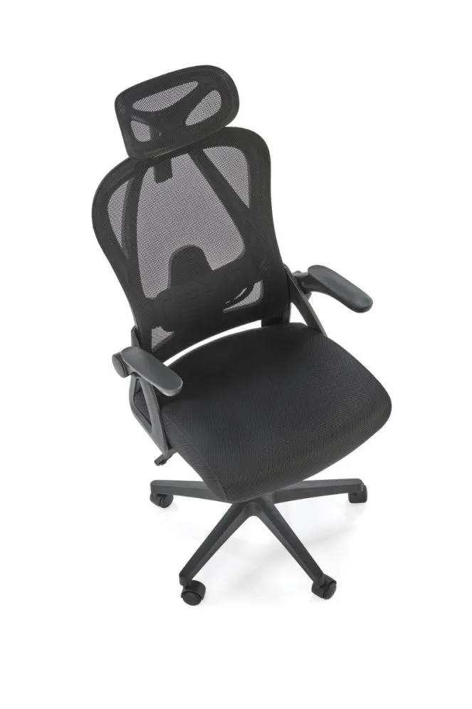 Fotel biurowy NEGRO czarny z regulowanym zagłówkiem I sklep meblowy MIRAT.