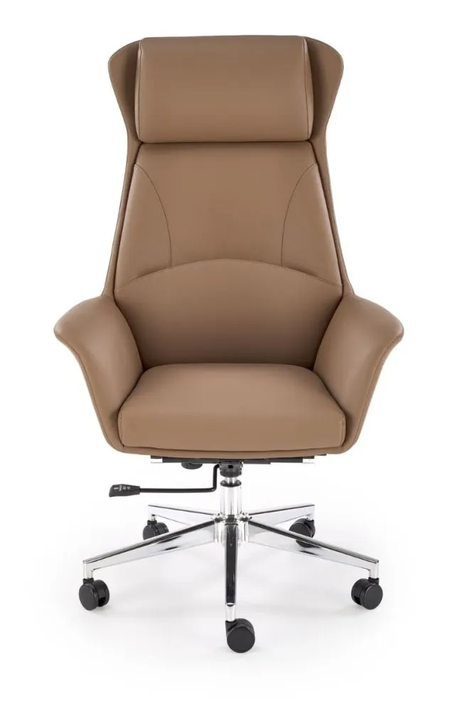 Fotel biurowy EDERSON cappuccino z eco skóry I sklep meblowy MIRAT.