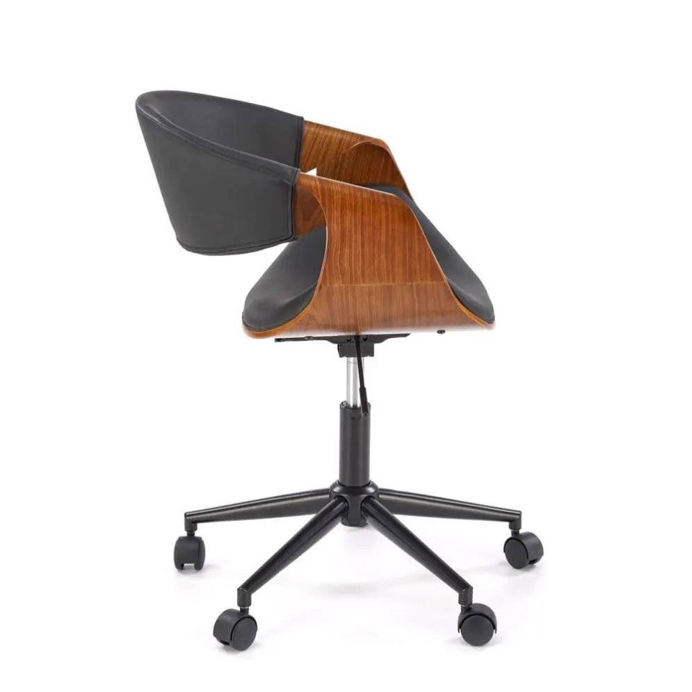 Fotel biurowy BILBO czarny/orzech ze sklejki I sklep meblowy MIRAT.