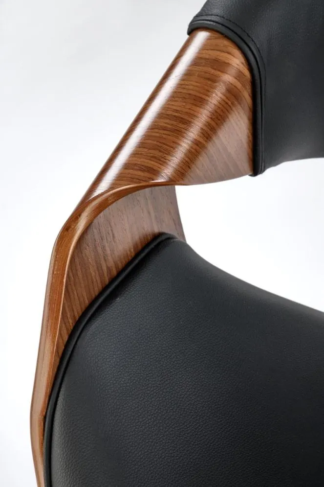 Fotel biurowy BILBO czarny/orzech ze sklejki I sklep meblowy MIRAT.
