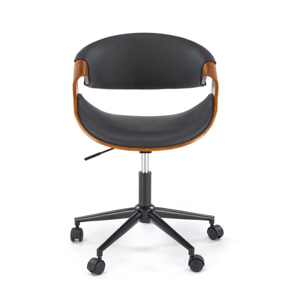 Fotel biurowy BILBO czarny/orzech ze sklejki I sklep meblowy MIRAT.