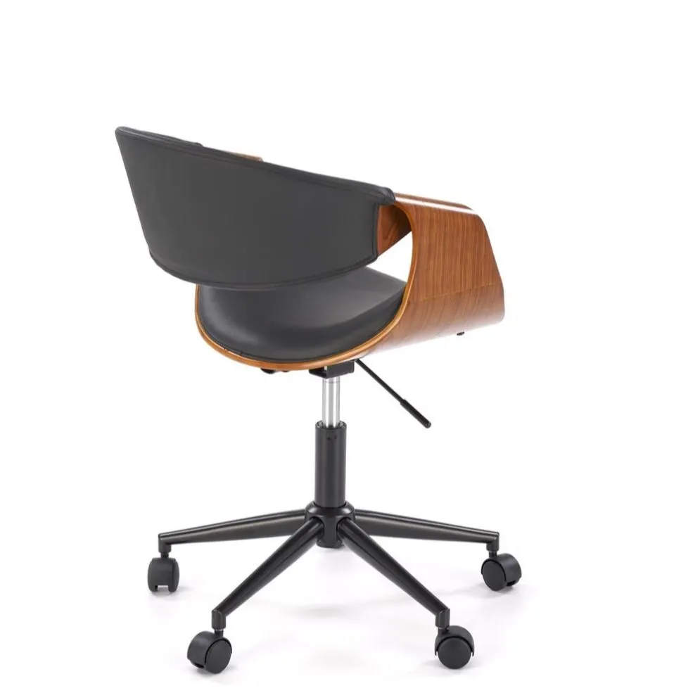Fotel biurowy BILBO czarny/orzech ze sklejki I sklep meblowy MIRAT.