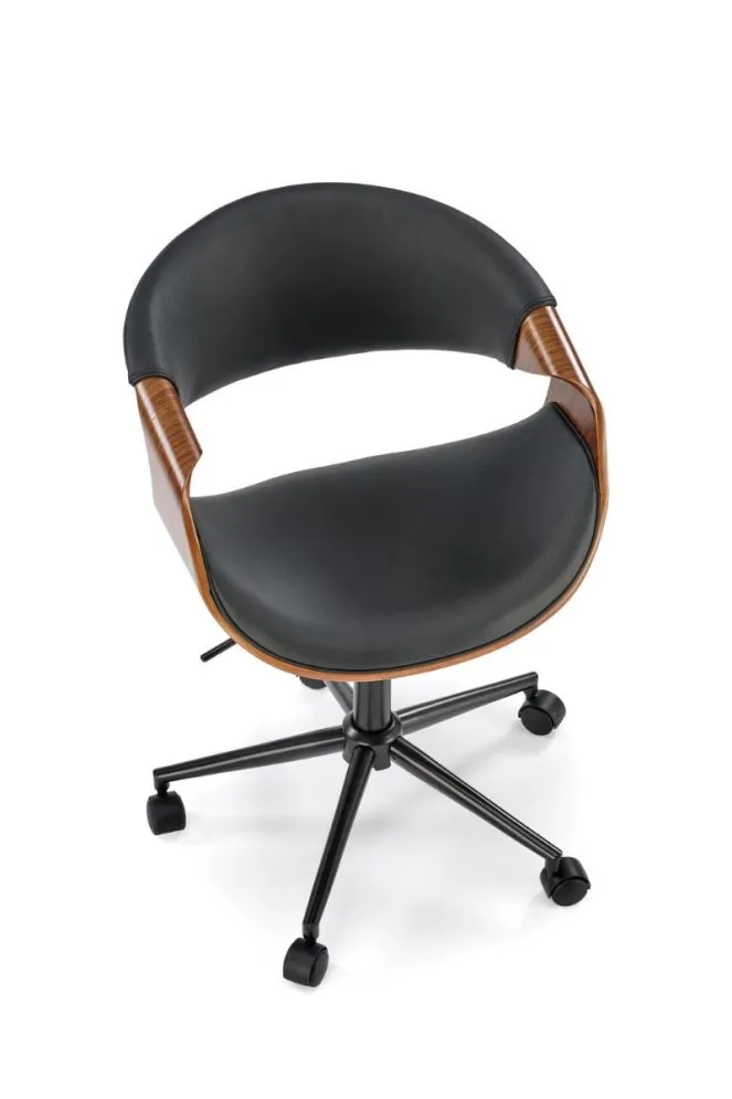 Fotel biurowy BILBO czarny/orzech ze sklejki I sklep meblowy MIRAT.