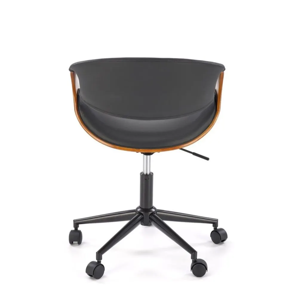 Fotel biurowy BILBO czarny/orzech ze sklejki I sklep meblowy MIRAT.