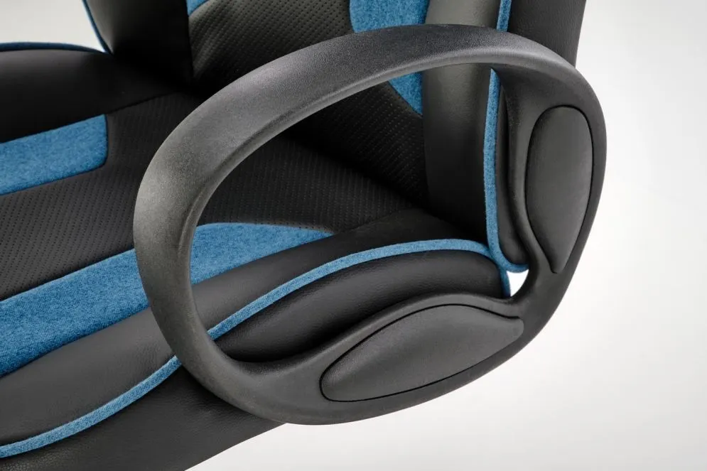 Fotel gamingowy RAGNAR czarny/niebieski eco skóra I sklep meblowy MIRAT.