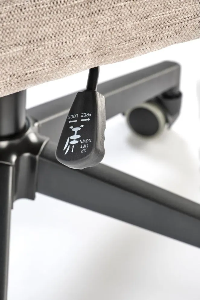 Fotel biurowy ADRIANO beżowy tapicerowany I sklep meblowy MIRAT.