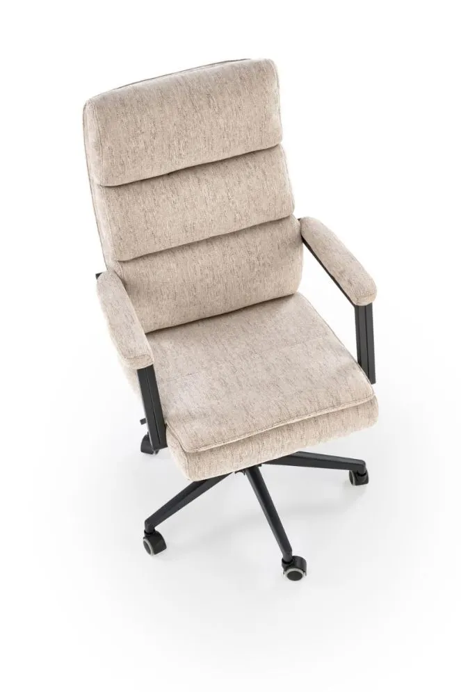 Fotel biurowy ADRIANO beżowy tapicerowany I sklep meblowy MIRAT.
