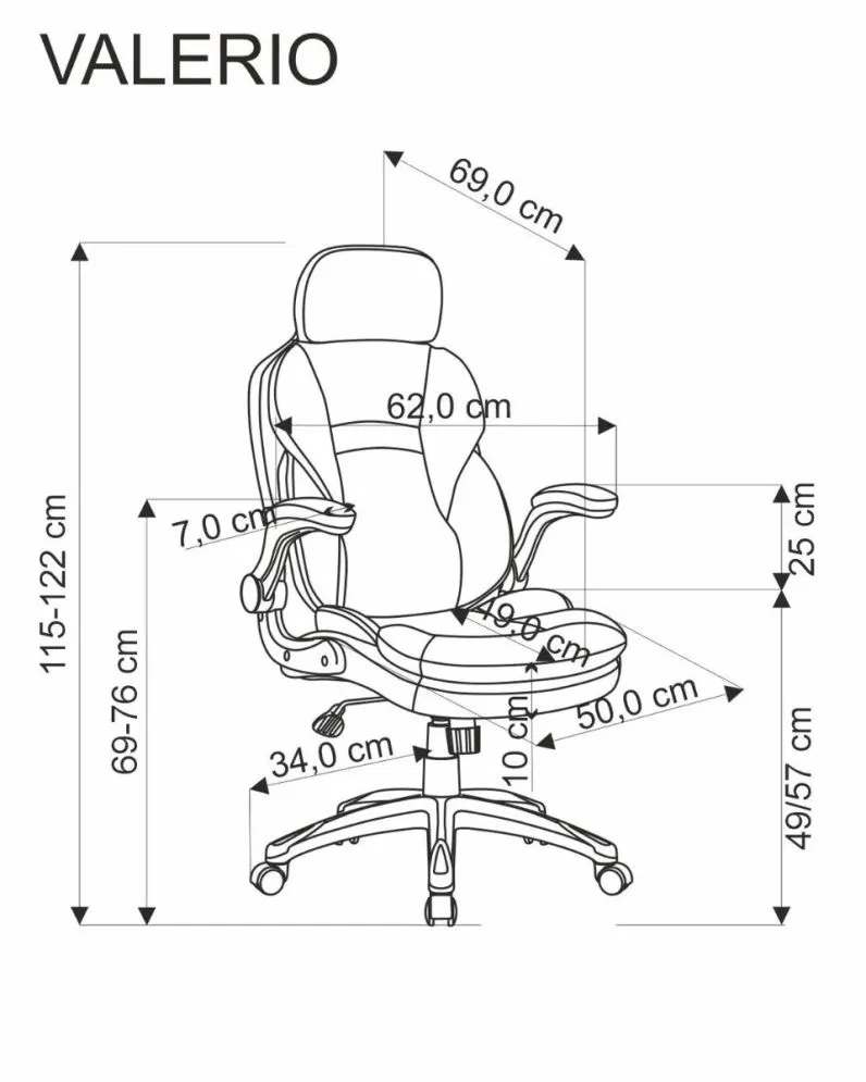 Fotel biurowy VALERIO czarny/szary do gabinetu I sklep meblowy MIRAT.