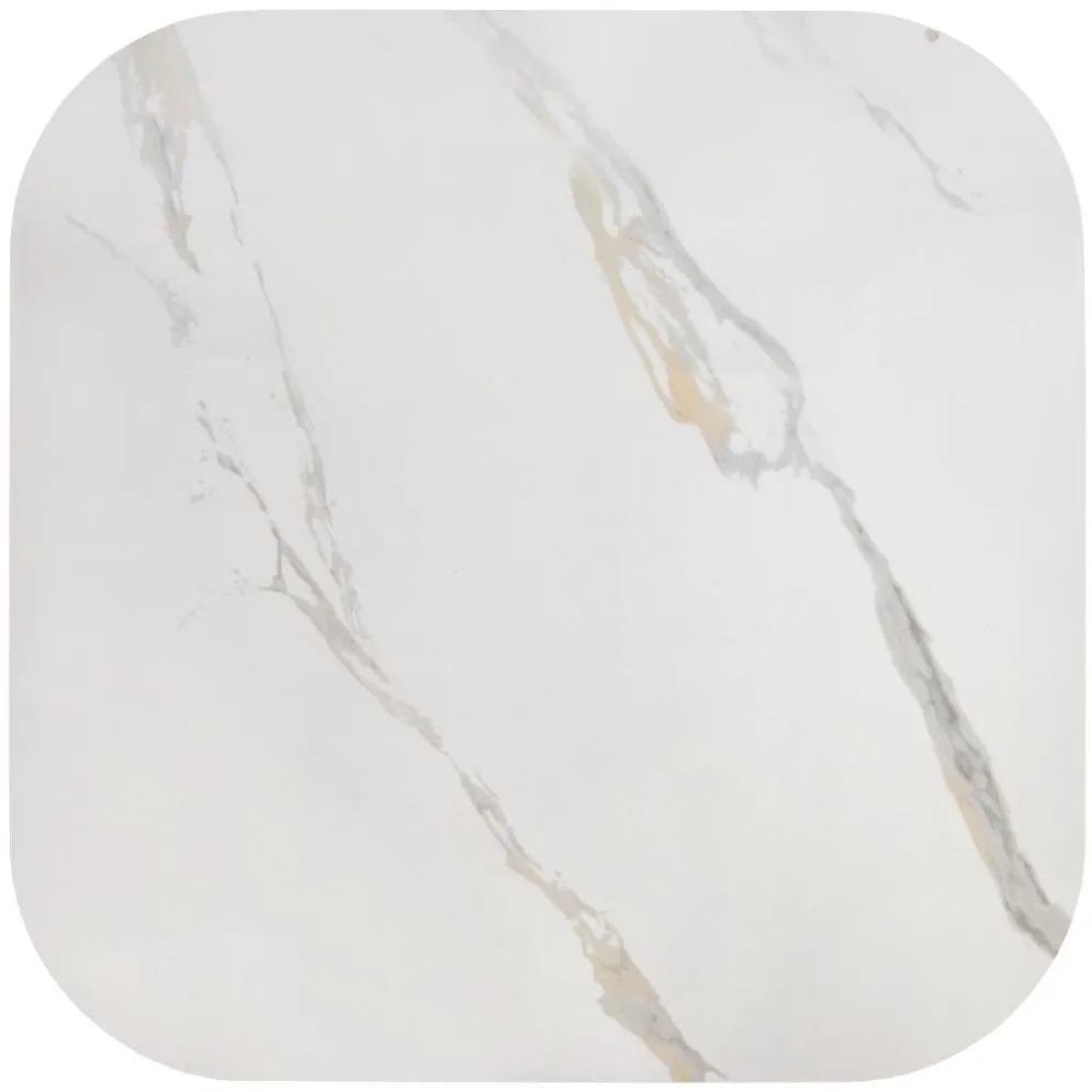 Ława BORNA 80x80 biały marmur/czarna glamour I sklep meblowy MIRAT. styl GLAMOUR