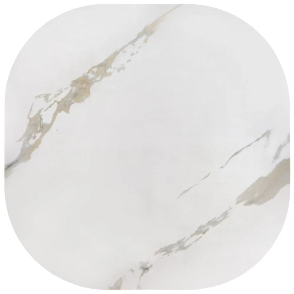 Ława BORNA 80x80 biały marmur/czarna glamour I sklep meblowy MIRAT. styl GLAMOUR