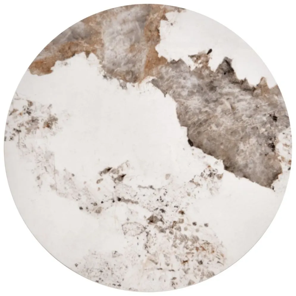 Zestaw 2 stolików INES beżowy marmur/biały w stylu glamour I sklep meblowy MIRAT. styl GLAMOUR