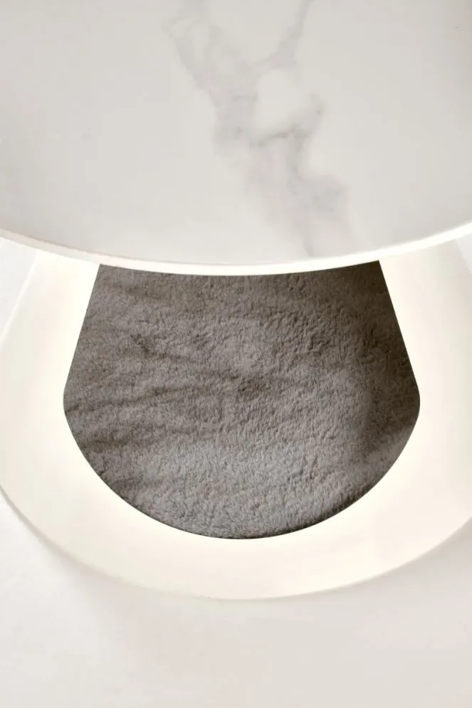 Zestaw 2 stolików kawowych OSARIO biały marmur z legowiskiem I sklep meblowy MIRAT. styl GLAMOUR