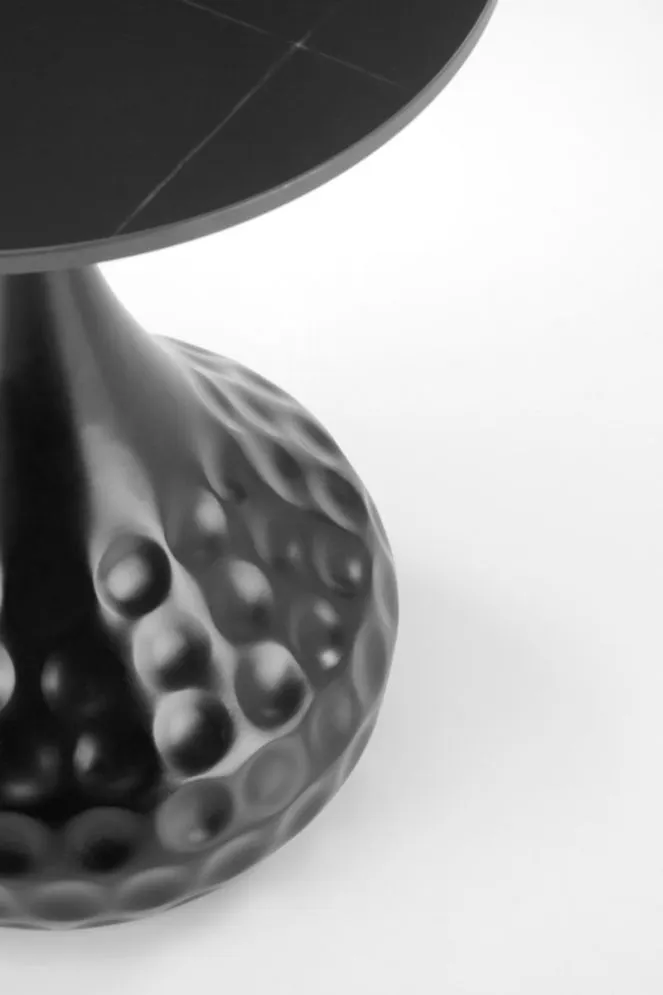 Stolik kawowy VERDE 40x40 czarny/czarny marmur okrągły I sklep meblowy MIRAT.