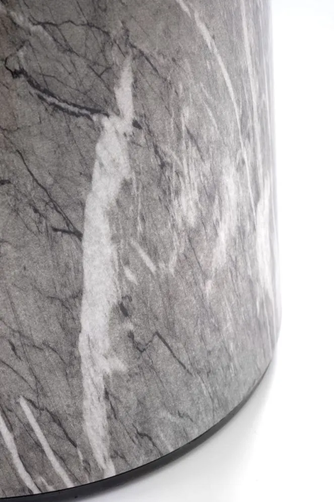 Stolik kawowy ROSA 50x50 biały marmur/szary marmur/złoty okrągły I sklep meblowy MIRAT. styl GLAMOUR