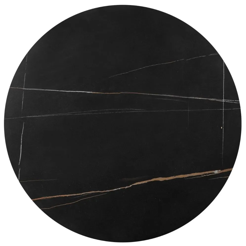 Zestaw 2 stolików FATIMA czarny marmur/złoty okrągły I sklep meblowy MIRAT. styl GLAMOUR