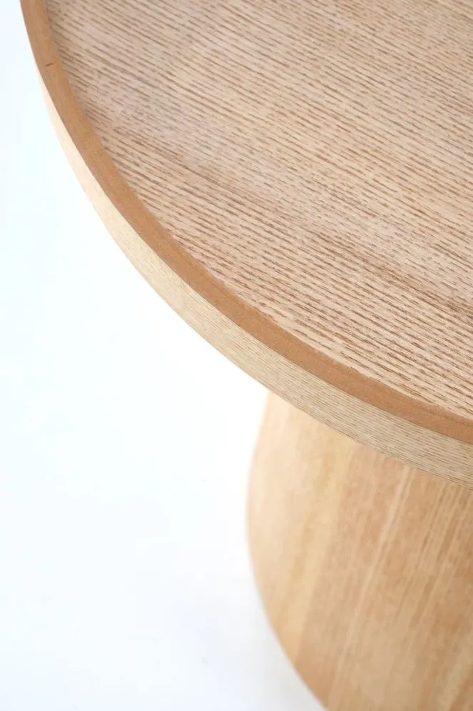 Stolik kawowy EDITTA 45x45 dąb naturalny okrągły I sklep meblowy MIRAT. styl SKANDYNAWSKI