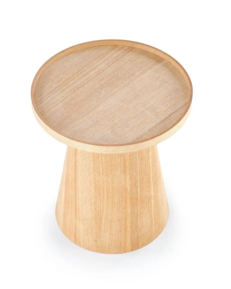 Stolik kawowy EDITTA 45x45 dąb naturalny okrągły I sklep meblowy MIRAT. styl SKANDYNAWSKI