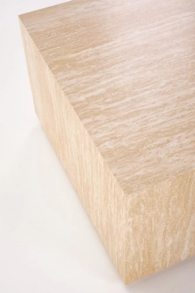 Stolik kawowy TRAVERTINO kwadratowy 60x60 trawertyn minimalistyczny I sklep meblowy MIRAT.