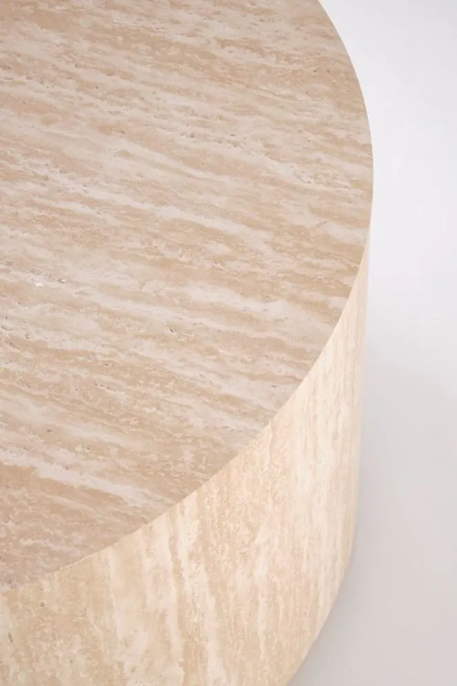 Stolik kawowy TRAVERTINO okrągły 60x60 trawertyn do salonu I sklep meblowy MIRAT.