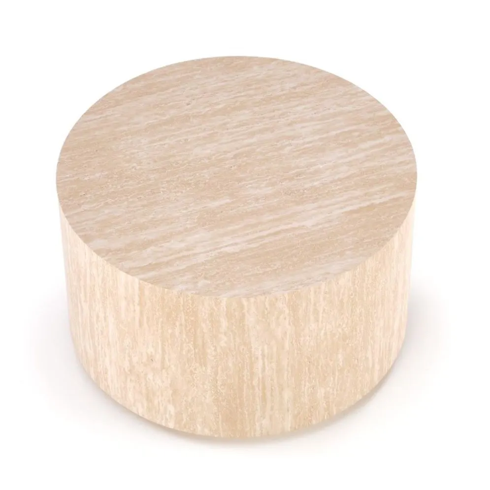 Stolik kawowy TRAVERTINO okrągły 60x60 trawertyn do salonu I sklep meblowy MIRAT.