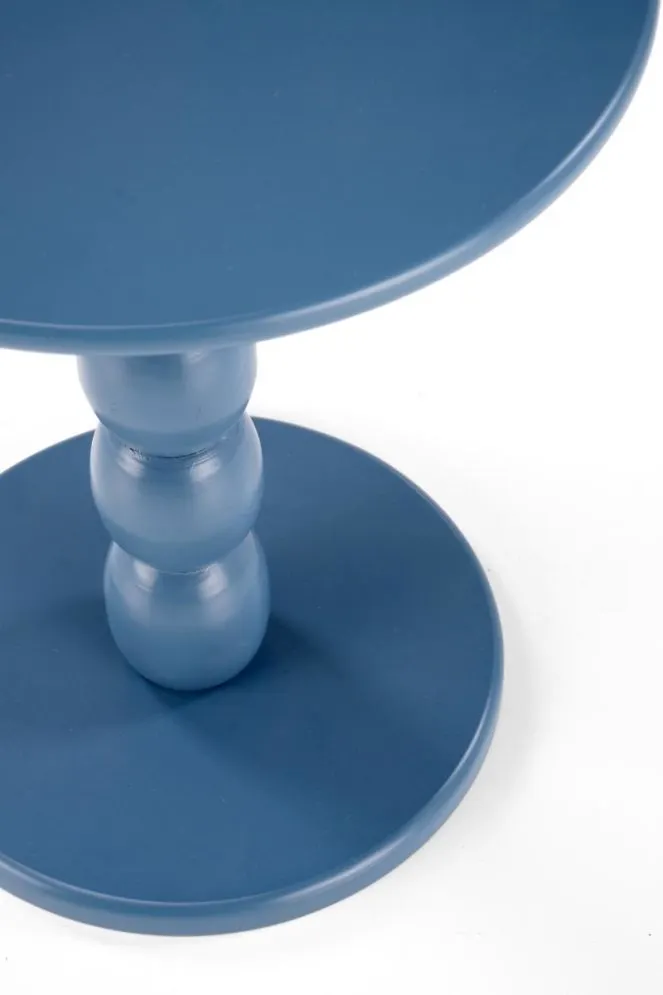 Ława CIRILLA 40x40cm niebieska okrągła I sklep meblowy MIRAT. styl SKANDYNAWSKI