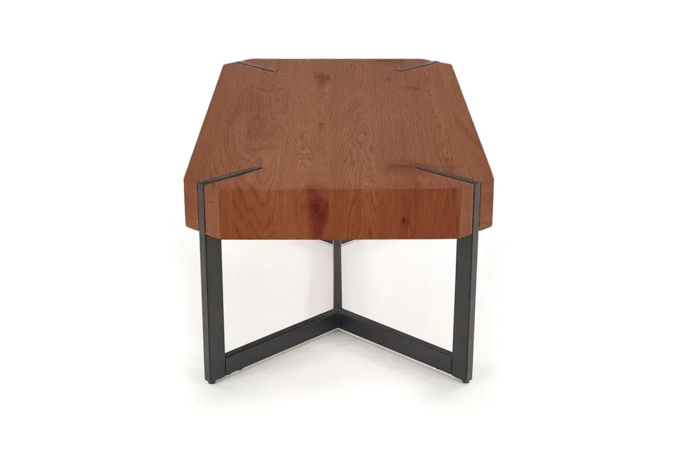 Ława LAVIDA 110x60 orzech/czarny prostokątna I sklep meblowy MIRAT. styl LOFT, SKANDYNAWSKI