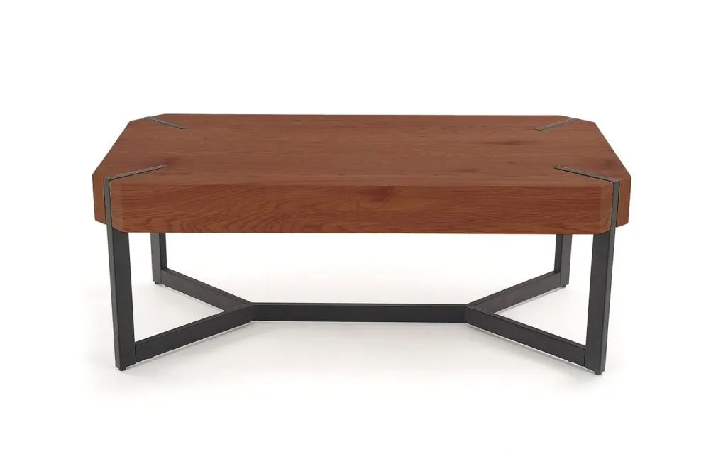 Ława LAVIDA 110x60 orzech/czarny prostokątna I sklep meblowy MIRAT. styl LOFT, SKANDYNAWSKI