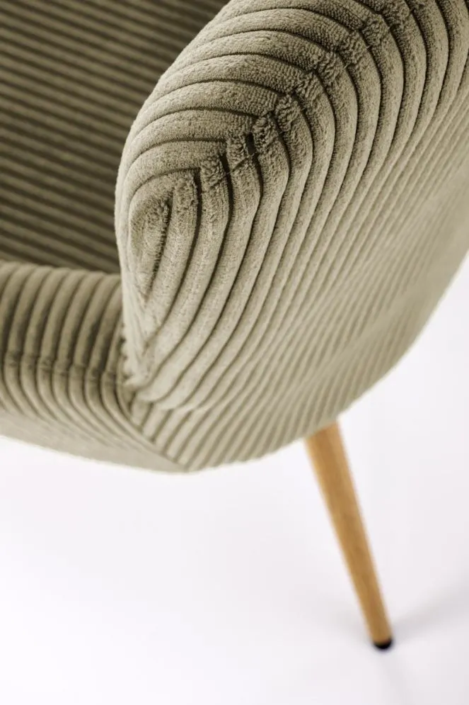 Fotel tapicerowany AMARO oliwkowy sztruksowy I sklep meblowy MIRAT.