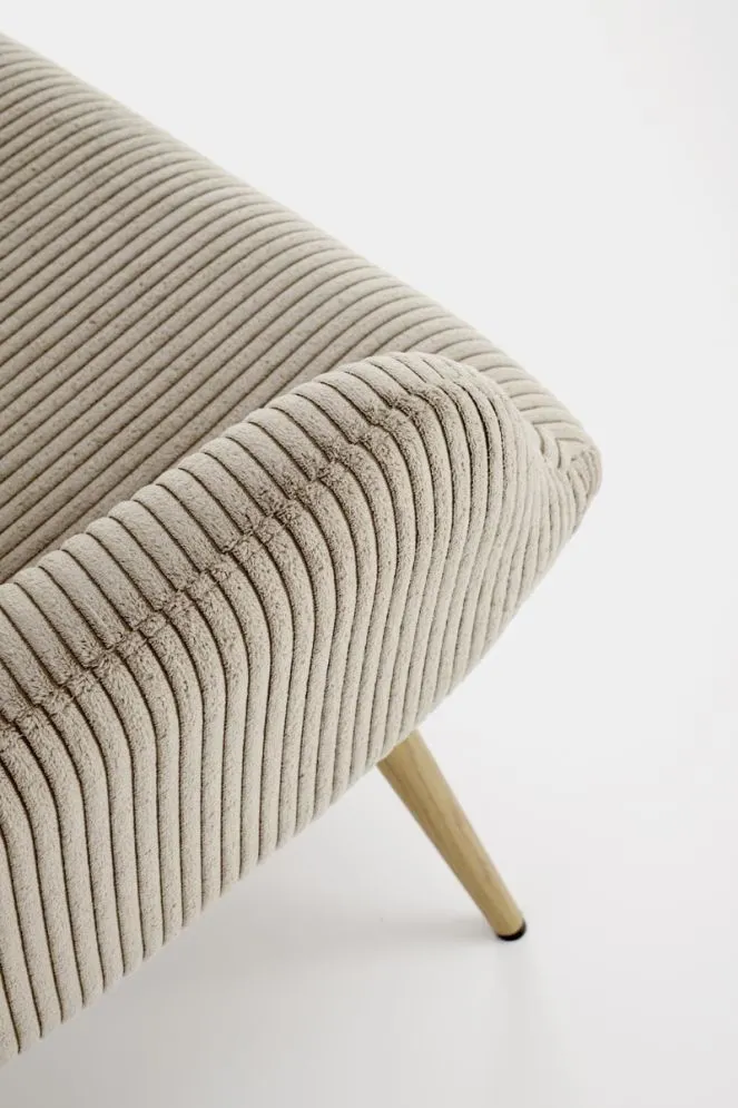 Fotel tapicerowany AMARO szary w sztruksowej tkaninie I sklep meblowy MIRAT.