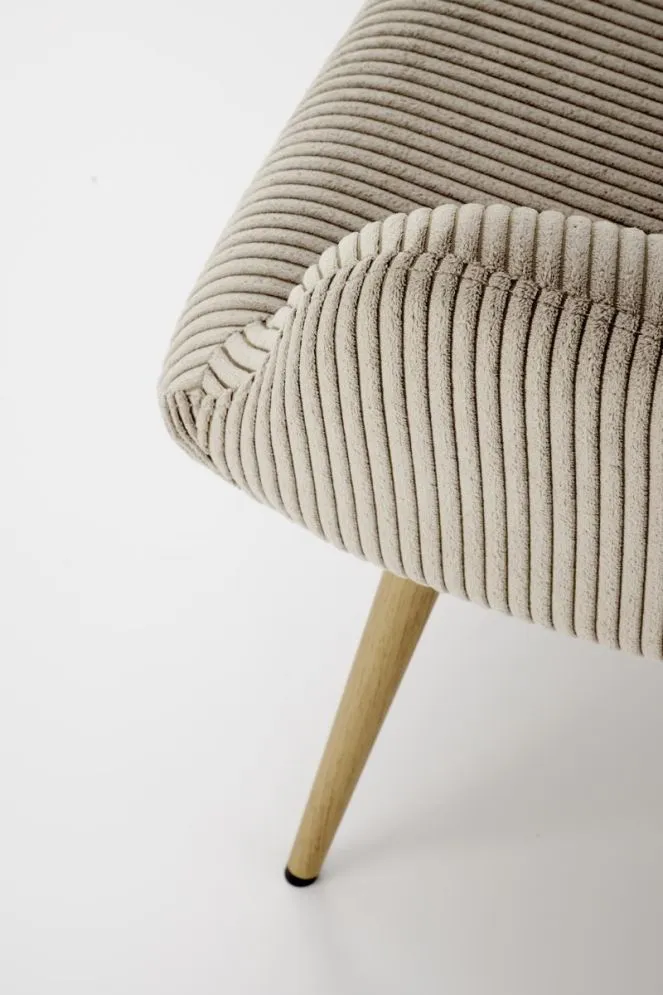 Fotel tapicerowany AMARO szary w sztruksowej tkaninie I sklep meblowy MIRAT.