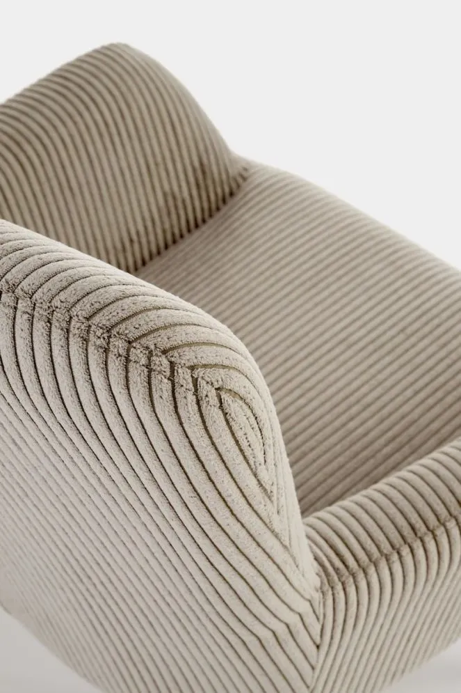 Fotel tapicerowany AMARO szary w sztruksowej tkaninie I sklep meblowy MIRAT.