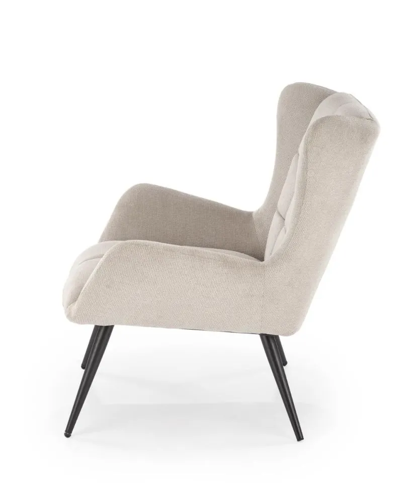 Fotel tapicerowany BYRON beżowy uszak I sklep meblowy MIRAT.