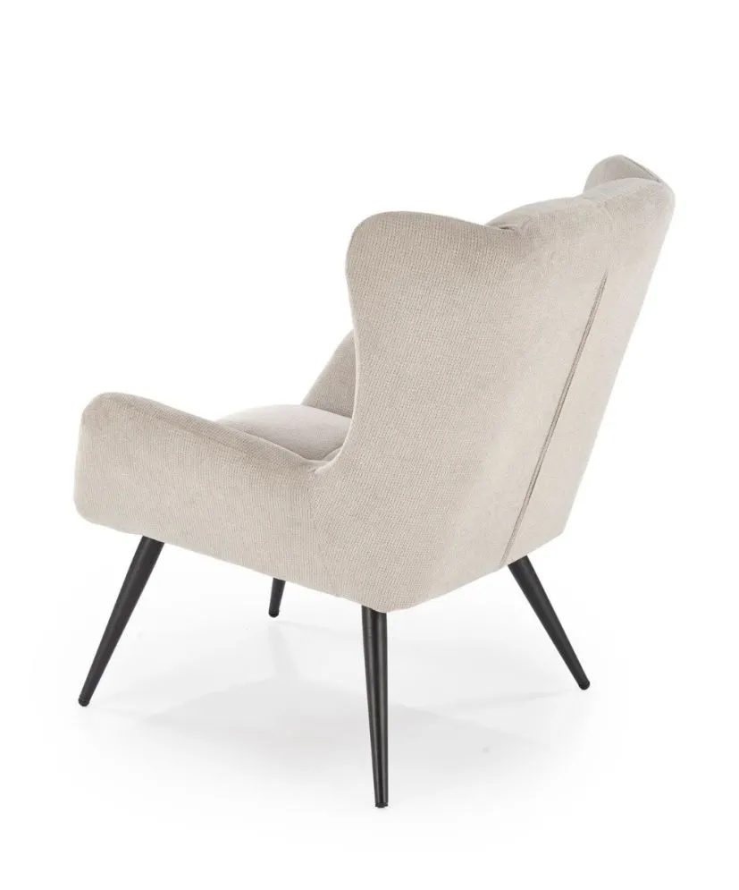 Fotel tapicerowany BYRON beżowy uszak I sklep meblowy MIRAT.