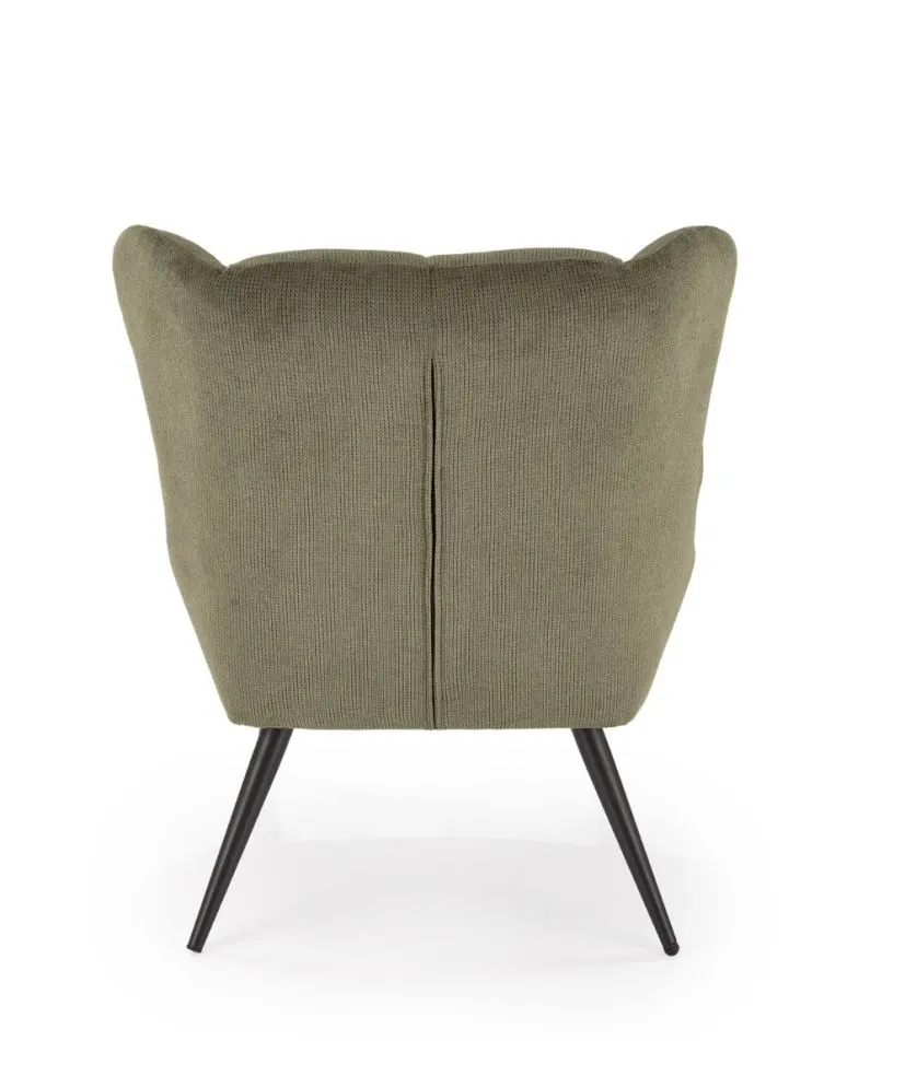 Fotel tapicerowany BYRON oliwkowy loftowy I sklep meblowy MIRAT.