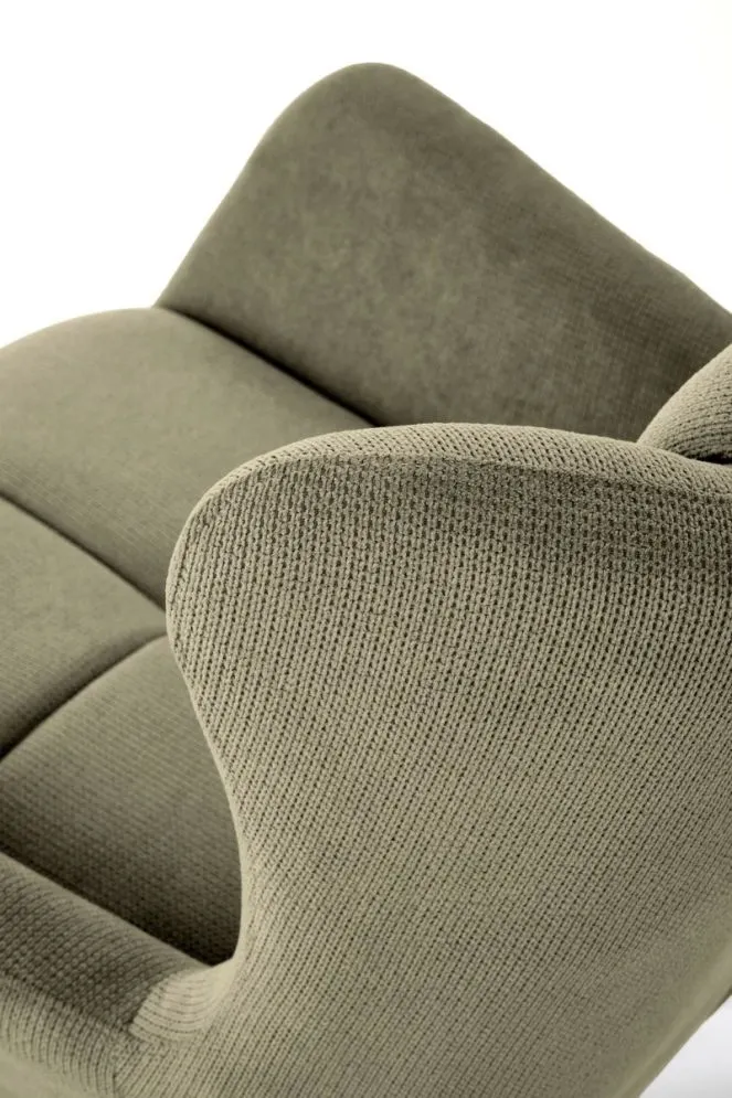 Fotel tapicerowany BYRON oliwkowy loftowy I sklep meblowy MIRAT.