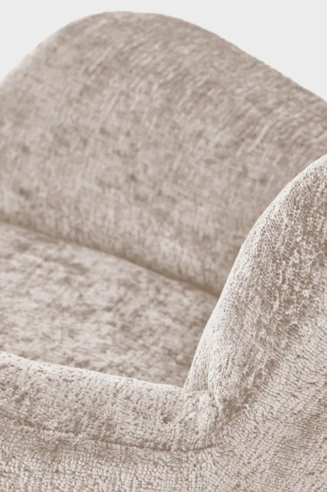 Fotel bujany CASTRO beżowy na drewnianych płozach I sklep meblowy MIRAT.